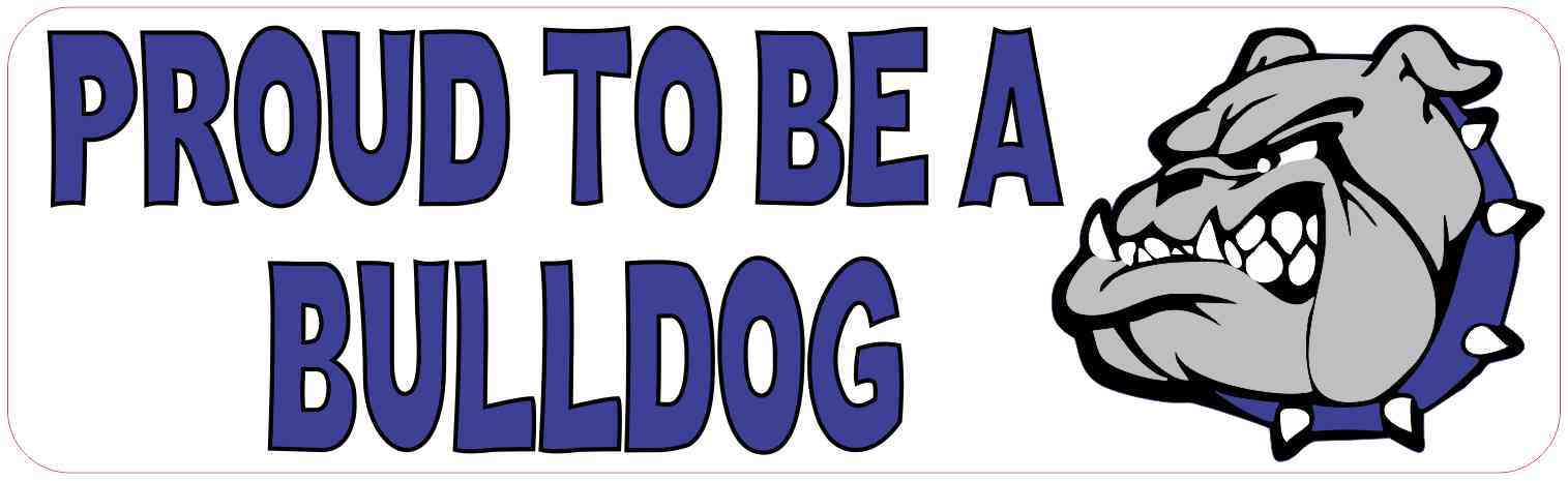 Blue Proud To Be A Bulldog Magnet