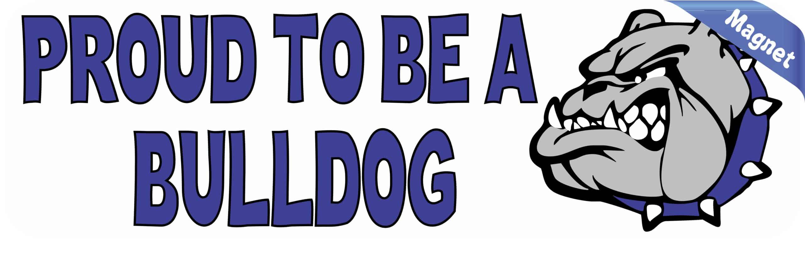 10in x 3in Blue Proud To Be A Bulldog Magnet