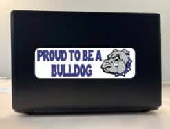 10in x 3in Blue Proud To Be A Bulldog Bumper Sticker