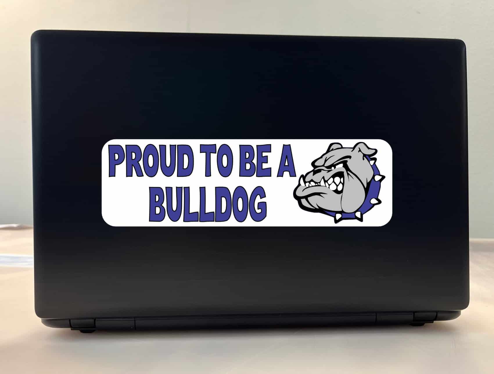 10in x 3in Blue Proud To Be A Bulldog Bumper Sticker
