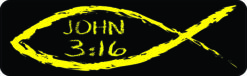Christian Fish John 3:16 Magnet