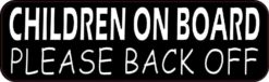 Black and White Children on Board Sticker