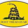 Oval Gadsden Flag Sticker
