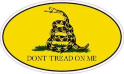 Oval Gadsden Flag Sticker