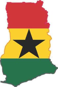 Die Cut Ghana Sticker