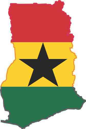 Die Cut Ghana Sticker