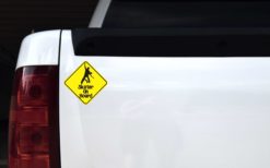 Alternative view of 5in x 5in Duo Skater On Board Sticker