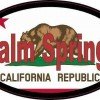 Oval Californian Flag Palm Springs Sticker