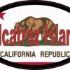 Flag Oval Alcatraz Island Sticker