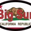 Oval Californian Flag Big Sur Sticker