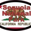 Flag Oval Sequoia National Park Sticker