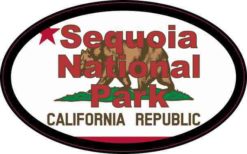 Flag Oval Sequoia National Park Sticker