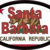 Oval Californian Flag Santa Barbara Sticker