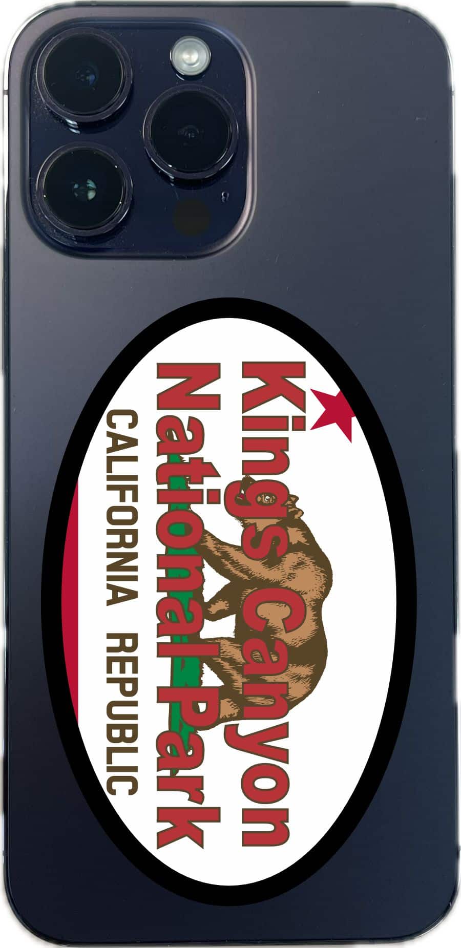 4in x 2.5in Flag Oval Kings Canyon National Park Sticker - Image 5