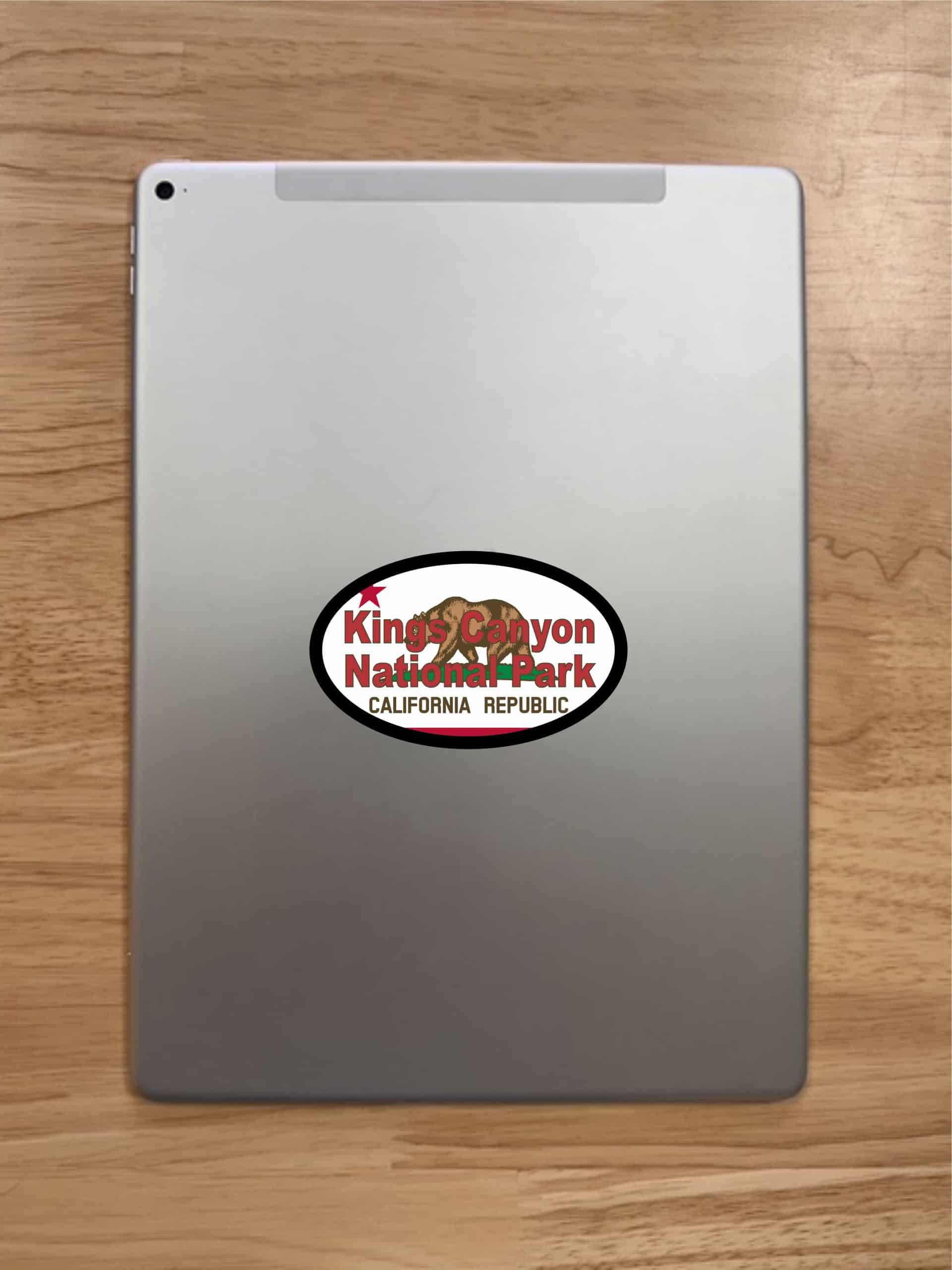 4in x 2.5in Flag Oval Kings Canyon National Park Sticker - Image 9