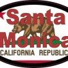 Oval Californian Flag Santa Monica Sticker