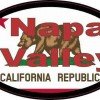 Red Oval Californian Flag Napa Valley Sticker