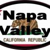 Oval Californian Flag Napa Valley Sticker