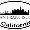 Skyline Oval San Francisco Sticker