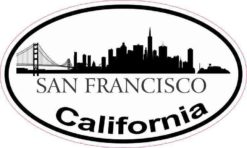 Skyline Oval San Francisco Sticker
