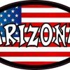 Oval American Flag Arizona Sticker