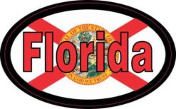 Flag Oval Florida Sticker