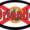 Oval Florida Flag Orlando Sticker