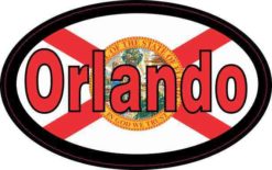 Oval Florida Flag Orlando Sticker