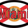 Oval Florida Flag Miami Sticker