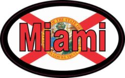 Oval Florida Flag Miami Sticker