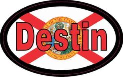 Oval Florida Flag Destin Sticker