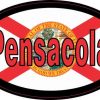 Oval Florida Flag Pensacola Sticker
