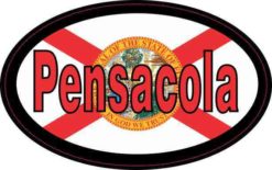 Oval Florida Flag Pensacola Sticker