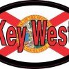 Oval Florida Flag Key West Sticker