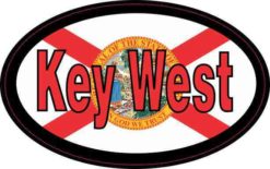 Oval Florida Flag Key West Sticker