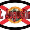 Oval Florida Flag St. Augustine Sticker