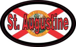 Oval Florida Flag St. Augustine Sticker