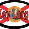 Oval Florida Flag Key Largo Sticker