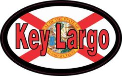 Oval Florida Flag Key Largo Sticker
