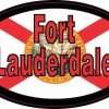 Oval Florida Flag Fort Lauderdale Sticker