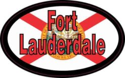 Oval Florida Flag Fort Lauderdale Sticker