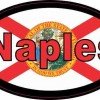 Oval Florida Flag Naples Sticker
