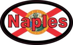 Oval Florida Flag Naples Sticker