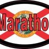Oval Florida Flag Marathon Sticker