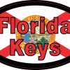 Flag Oval Florida Keys Sticker