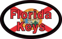 Flag Oval Florida Keys Sticker