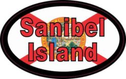 Oval Sanibel Island Sticker