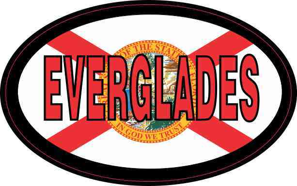 Flag Oval Everglades Sticker
