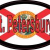 Oval Florida Flag St. Petersburg Sticker