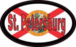 Oval Florida Flag St. Petersburg Sticker